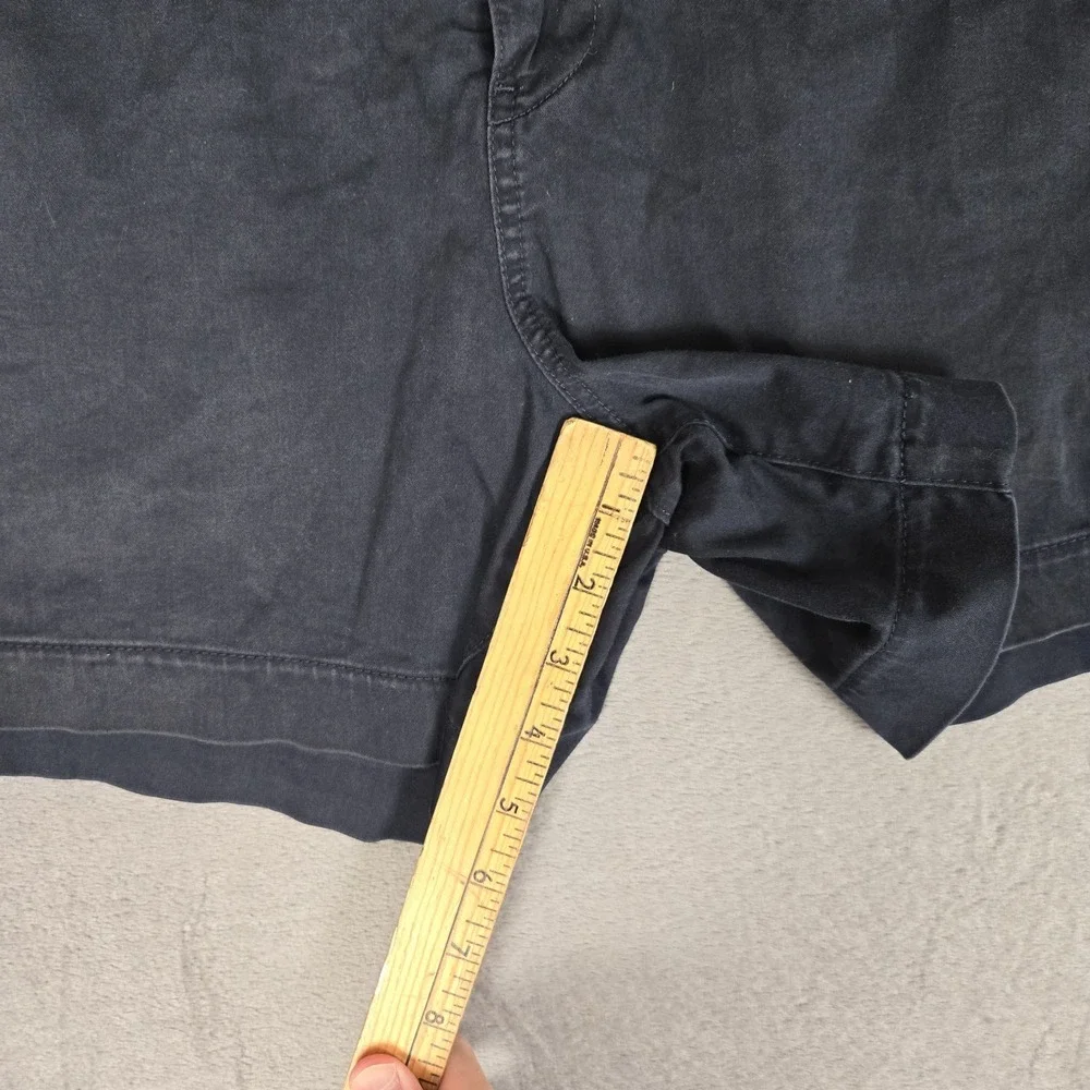 Acne Studios Shorts Mens 34 Blue Seymour Satin Chino Stretch Cotton Casual